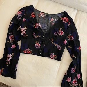 Long Sleeve Floral Wild Fable Top